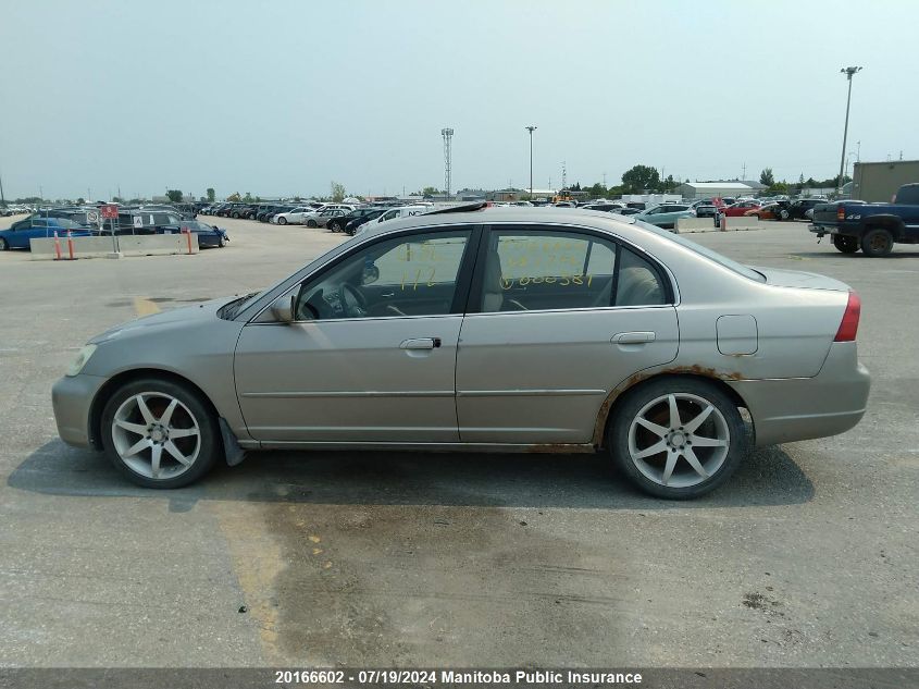 2003 Acura 1.7 El Premium VIN: 2HHES36893H000381 Lot: 20166602