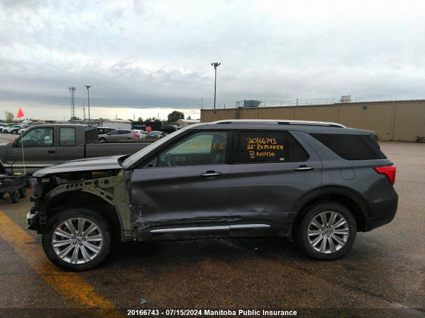 2022 Ford Explorer Limited Hybrid VIN: 1FM5K8FW7NNA10430 Lot: 20166743