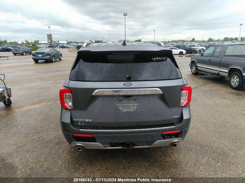 2022 Ford Explorer Limited Hybrid VIN: 1FM5K8FW7NNA10430 Lot: 20166743