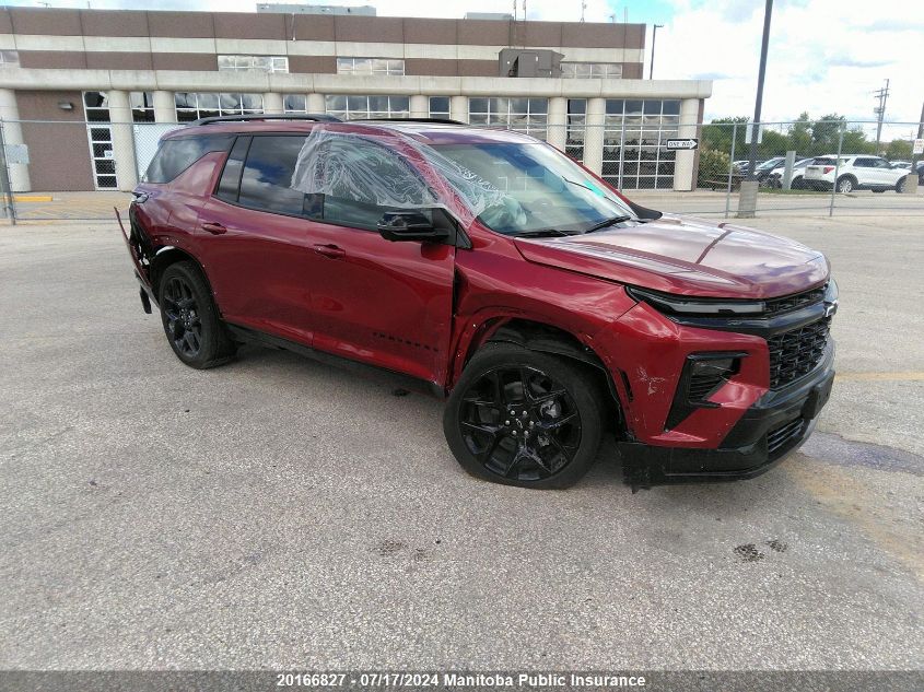 2024 Chevrolet Traverse Rs VIN: 1GNEVLKSXRJ159968 Lot: 20166827