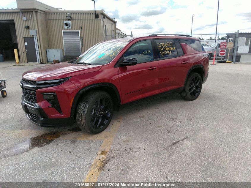 2024 Chevrolet Traverse Rs VIN: 1GNEVLKSXRJ159968 Lot: 20166827