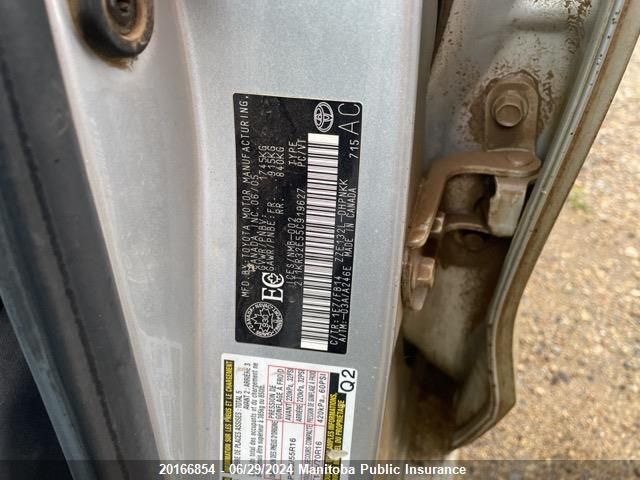 2005 Toyota Matrix Xr VIN: 2T1KR32E55C919627 Lot: 20166854