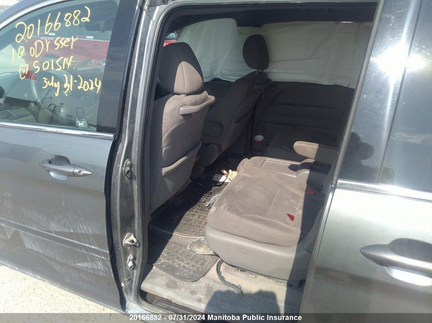 2010 Honda Odyssey Dx VIN: 5FNRL3H5XAB501514 Lot: 20166882