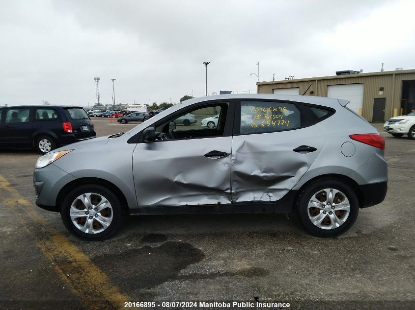 2013 Hyundai Tucson L VIN: KM8JT3AB1DU654724 Lot: 20166895