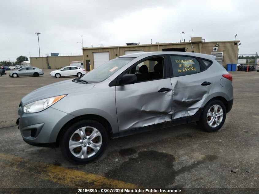 2013 Hyundai Tucson L VIN: KM8JT3AB1DU654724 Lot: 20166895