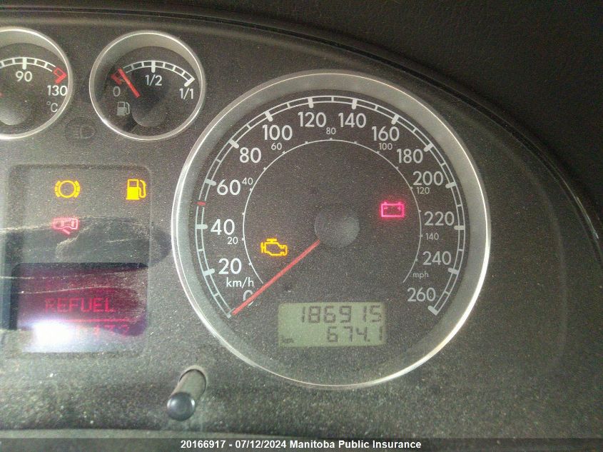 2003 Volkswagen Passat Gls VIN: WVWPD63B63P296754 Lot: 20166917