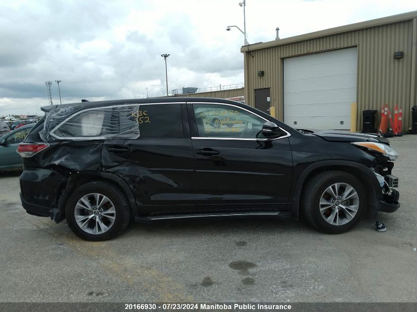 2016 Toyota Highlander Le V6 VIN: 5TDBKRFH4GS317386 Lot: 20166930