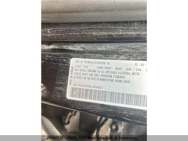 2005 Porsche Cayenne S VIN: WP1AB29P05LA64697 Lot: 20166938