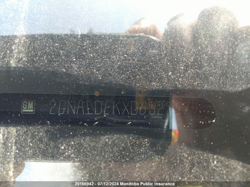 2013 Chevrolet Equinox Lt VIN: 2GNALDEKXD6322579 Lot: 20166942