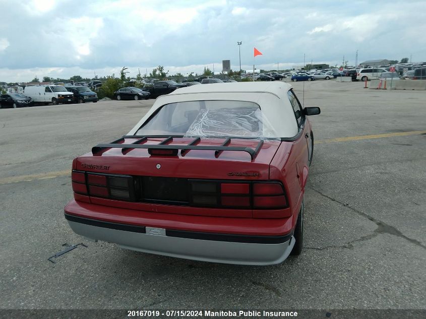 1988 Chevrolet Cavalier Z24 VIN: 1G1JF31W5J7135483 Lot: 20167019