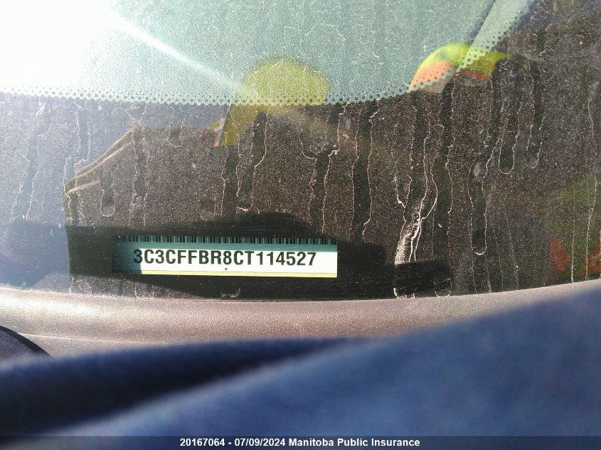 2012 Fiat 500 Sport VIN: 3C3CFFBR8CT114527 Lot: 20167064