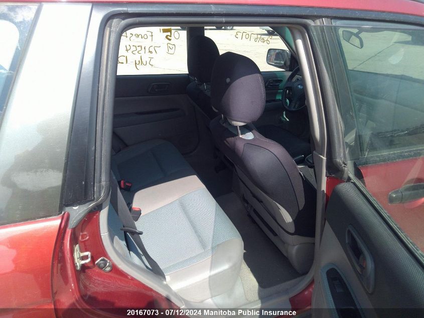 2005 Subaru Forester 2.5 X VIN: JF1SG63605H721554 Lot: 20167073