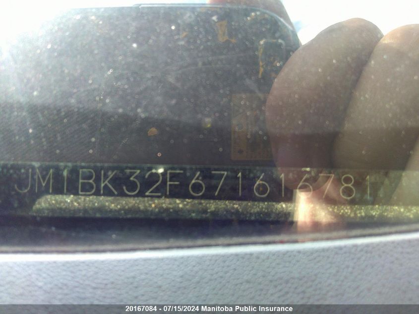 2007 Mazda Mazda3 Gs VIN: JM1BK32F671616781 Lot: 20167084