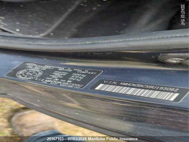 2011 Hyundai Accent Gl VIN: KMHCN3BCXBU193062 Lot: 20167103