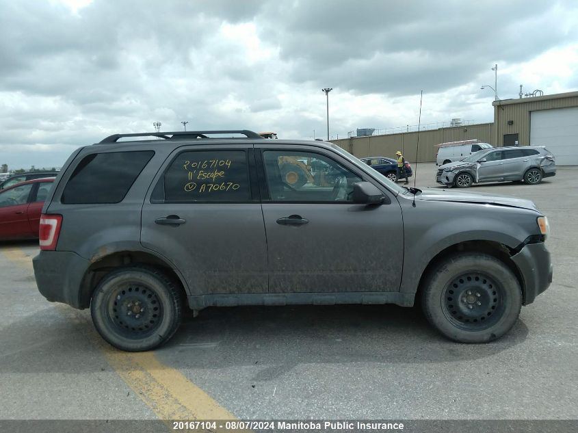 2011 Ford Escape Xlt V6 VIN: 1FMCU9DG8BKA70670 Lot: 20167104