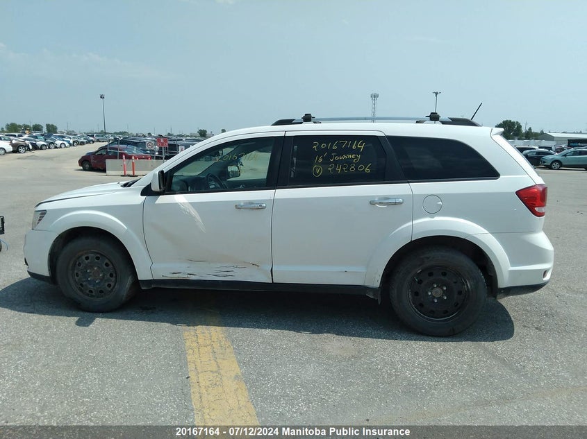 2016 Dodge Journey R/T VIN: 3C4PDDFG8GT242806 Lot: 20167164