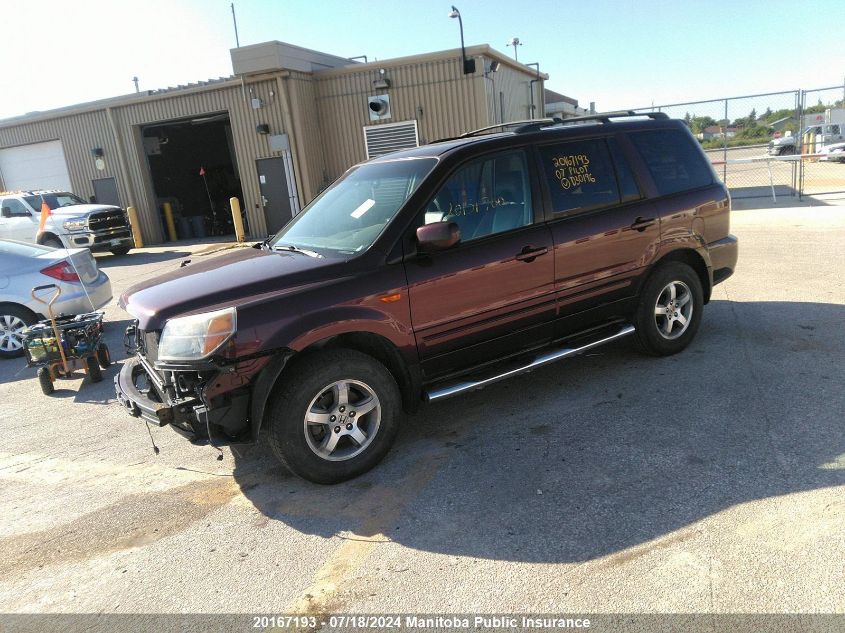 2007 Honda Pilot Ex VIN: 5FNYF18797B030196 Lot: 20167193