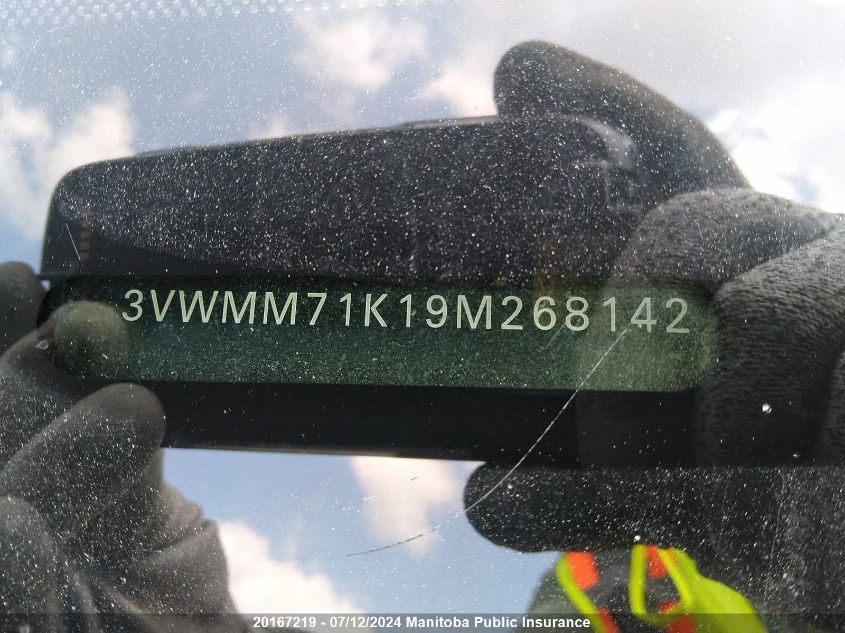 2009 Volkswagen Jetta 2.5 VIN: 3VWMM71K19M268142 Lot: 20167219