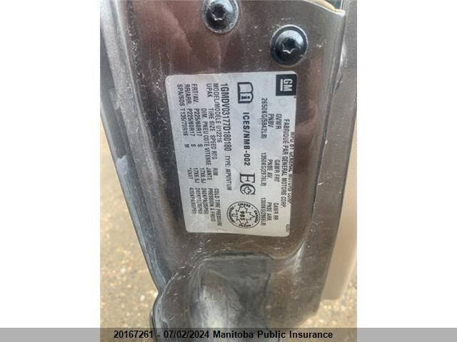 2007 Pontiac Montana Sv6 Ext VIN: 1GMDV03177D180180 Lot: 20167261