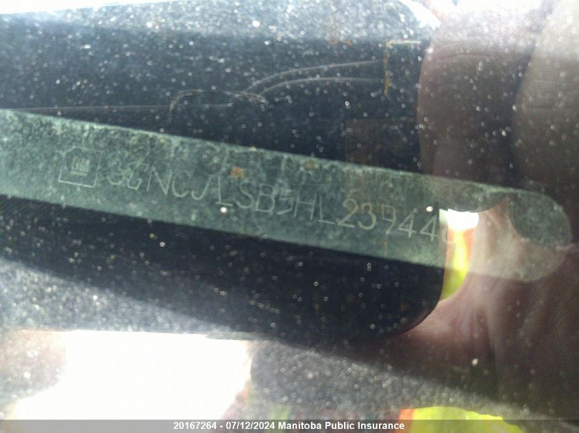 2017 Chevrolet Trax Lt VIN: 3GNCJLSB5HL239446 Lot: 20167264