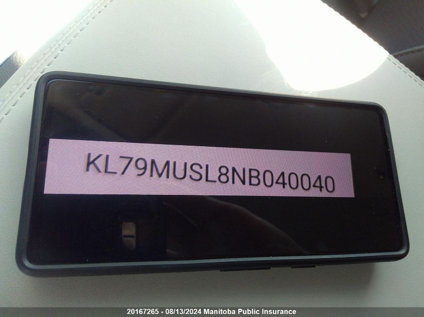 2022 Chevrolet Trailblazer Rs Turbo VIN: KL79MUSL8NB040040 Lot: 20167265