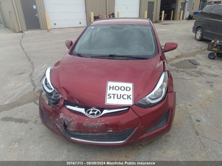 2015 Hyundai Elantra Gl VIN: 5NPDH4AE5FH611827 Lot: 20167315