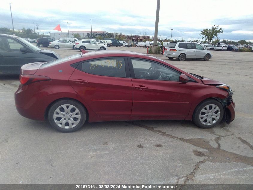 2015 Hyundai Elantra Gl VIN: 5NPDH4AE5FH611827 Lot: 20167315