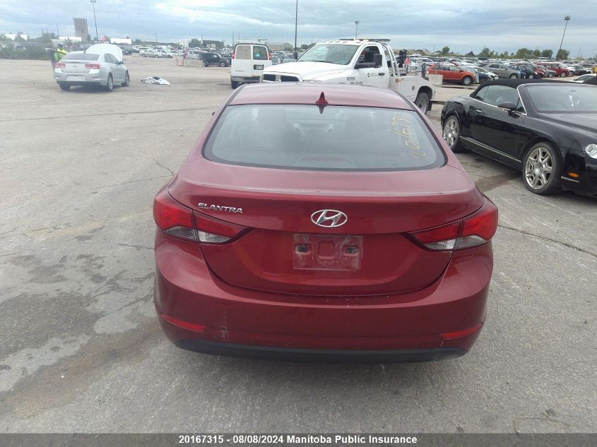 2015 Hyundai Elantra Gl VIN: 5NPDH4AE5FH611827 Lot: 20167315