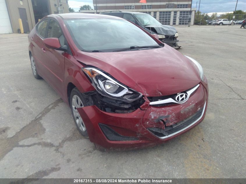 2015 Hyundai Elantra Gl VIN: 5NPDH4AE5FH611827 Lot: 20167315