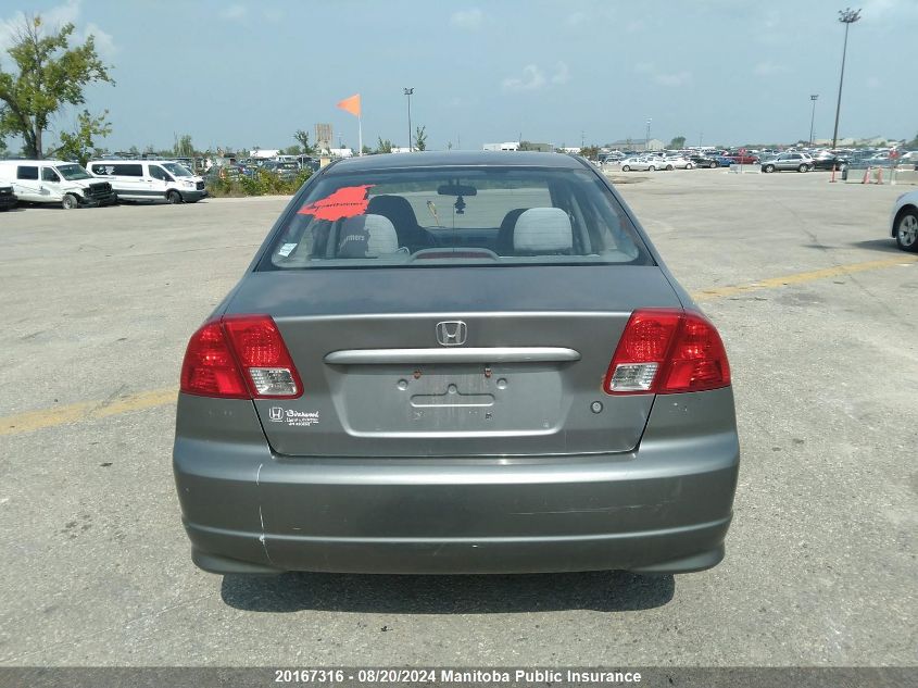 2004 Honda Civic Lx VIN: 2HGES16684H929809 Lot: 20167316