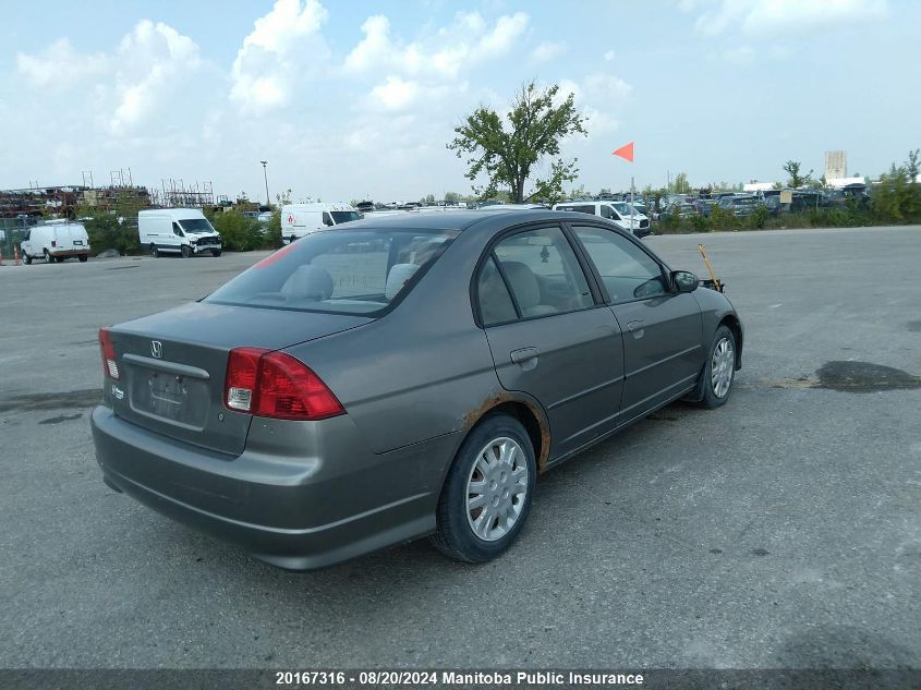 2004 Honda Civic Lx VIN: 2HGES16684H929809 Lot: 20167316