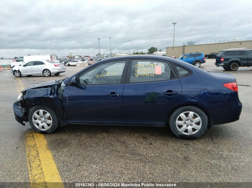 2008 Hyundai Elantra Gl VIN: KMHDU45D88U394632 Lot: 20167365