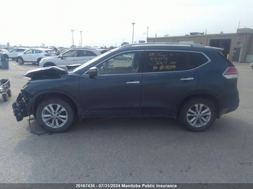 2014 Nissan Rogue Sl VIN: 5N1AT2MM0EC801078 Lot: 20167436
