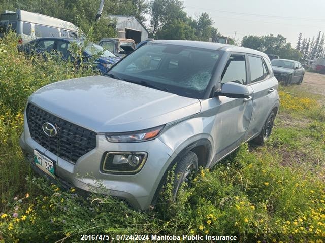 2021 Hyundai Venue Essential VIN: KMHRB8A3XMU088395 Lot: 20167475