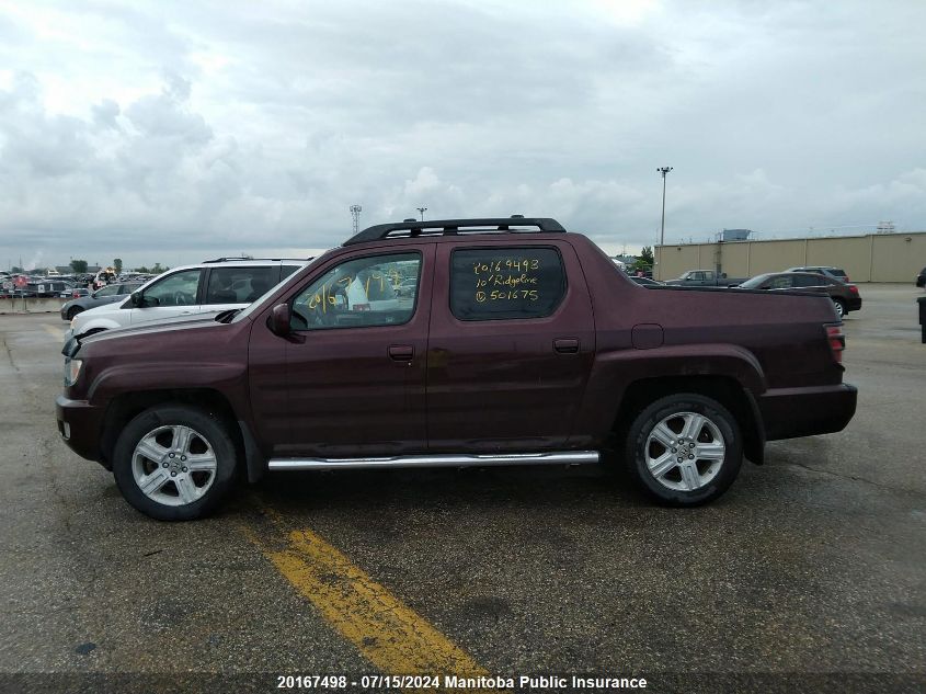 2010 Honda Ridgeline Ex-L VIN: 5FPYK1F55AB501675 Lot: 20167498