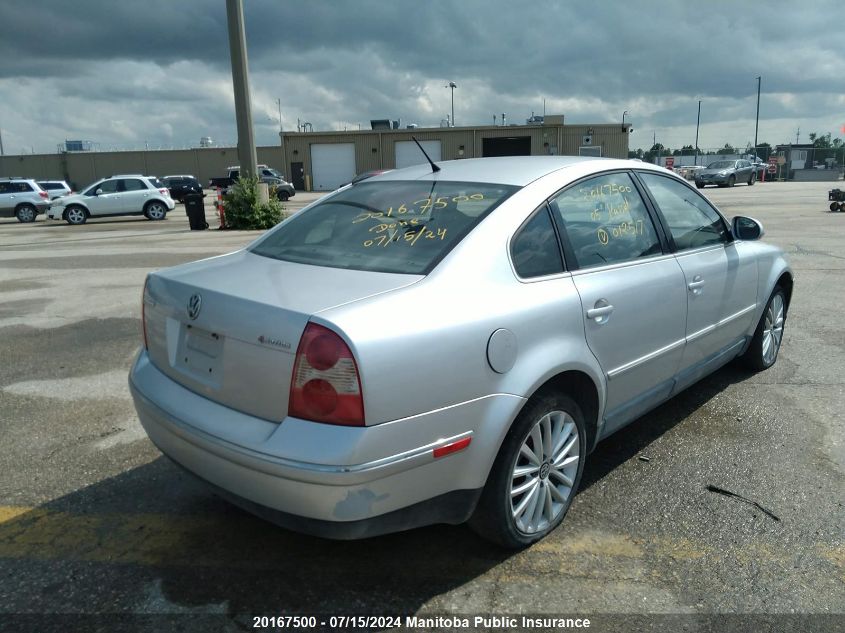 2005 Volkswagen Passat Gls 1.8T 4Motion VIN: WVWBD63B25P012517 Lot: 20167500