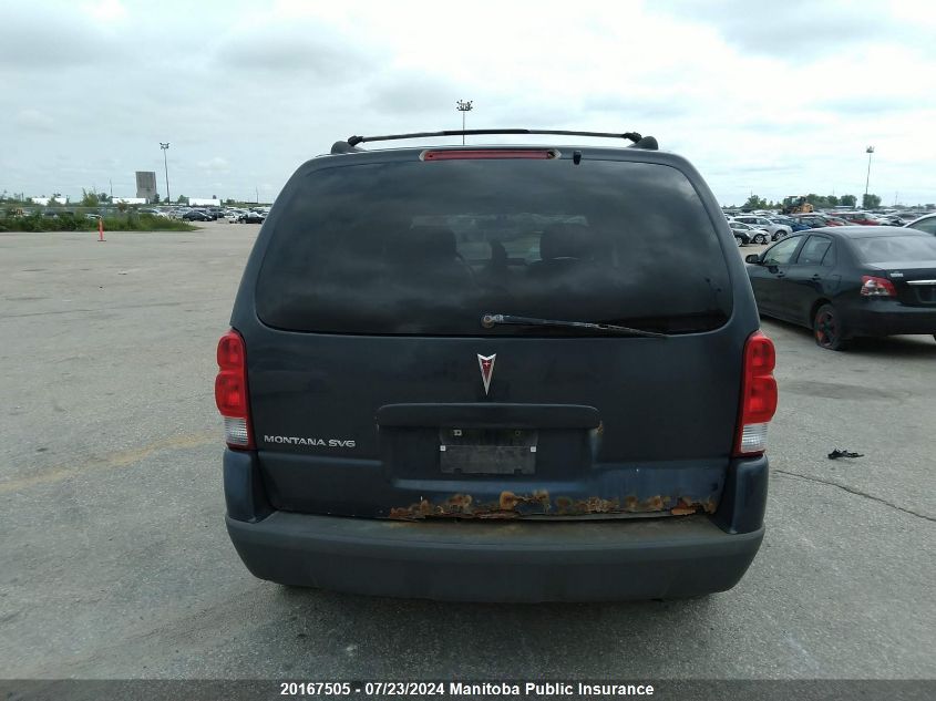 2009 Pontiac Montana Sv6 Sv6 VIN: 1GMDU03159D102678 Lot: 20167505