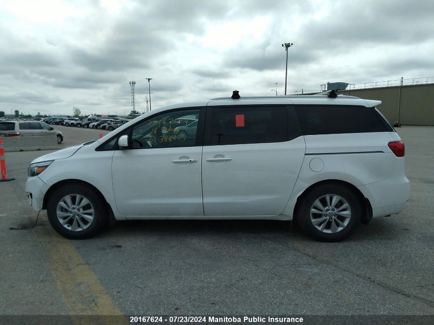 2018 Kia Sedona Lx+ VIN: KNDMB5C1XJ6386227 Lot: 20167624