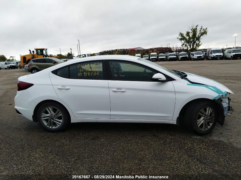 2020 Hyundai Elantra Preferred VIN: KMHD84LF4LU914732 Lot: 20167667