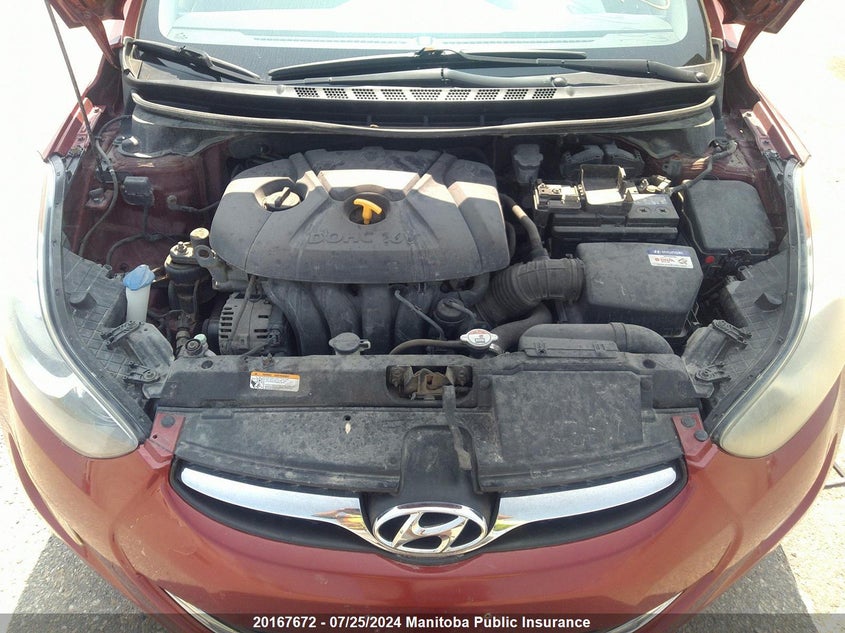 2013 Hyundai Elantra Gls VIN: 5NPDH4AE8DH360492 Lot: 20167672