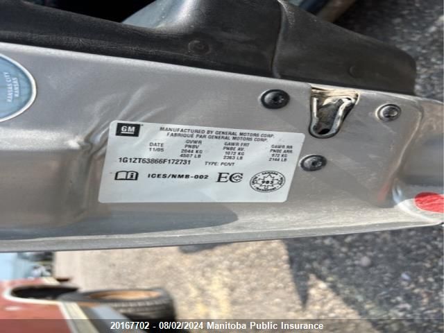 2006 Chevrolet Malibu Maxx Lt VIN: 1G1ZT63866F172731 Lot: 20167702