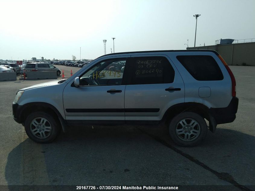 2003 Honda Cr-V VIN: JHLRD788X3C806240 Lot: 20167726