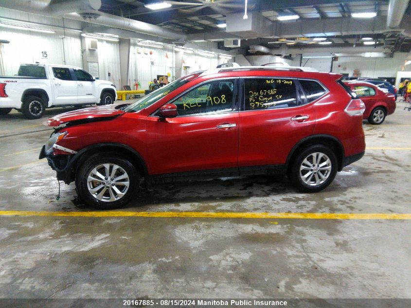 2015 Nissan Rogue Sv VIN: 5N1AT2MM9FC753615 Lot: 20167885