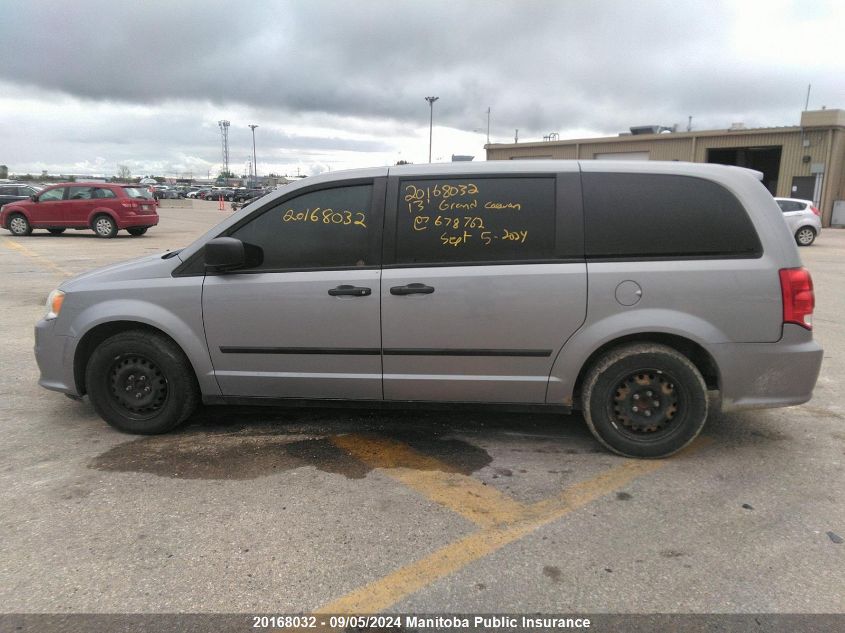 2013 Dodge Grand Caravan Se VIN: 2C4RDGBG4DR678762 Lot: 20168032