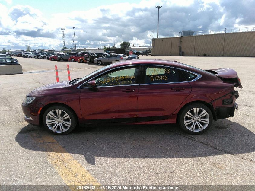 2016 Chrysler 200 Limited V6 VIN: 1C3CCCAG1GN158723 Lot: 20168033