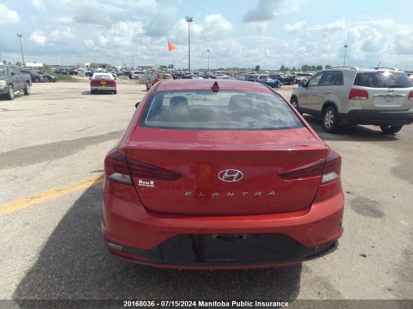 2019 Hyundai Elantra Preferred VIN: KMHD84LF1KU872048 Lot: 20168036