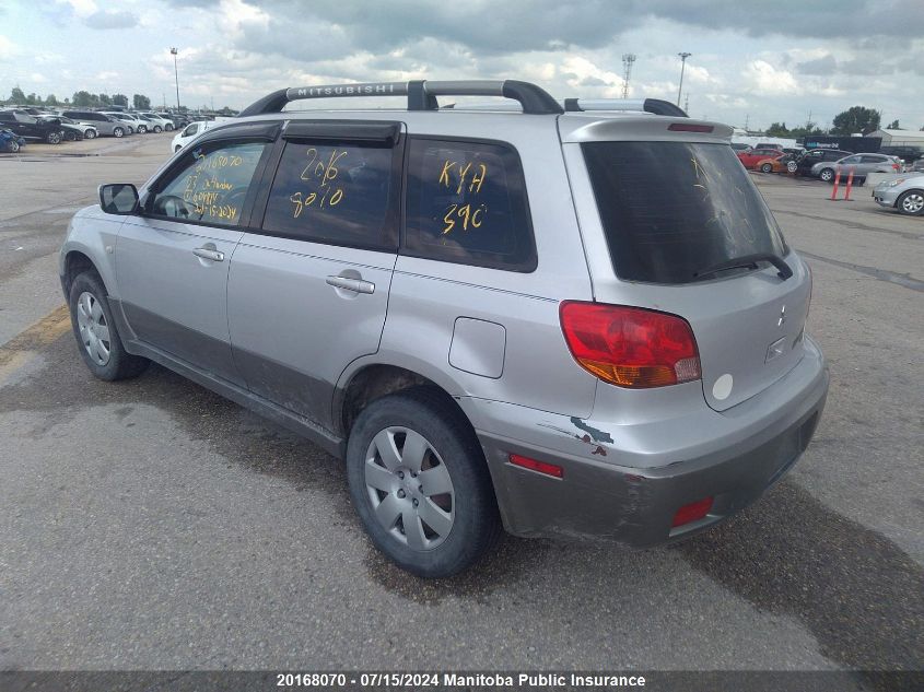 2003 Mitsubishi Outlander Ls VIN: JA4LZ31G53U604814 Lot: 20168070