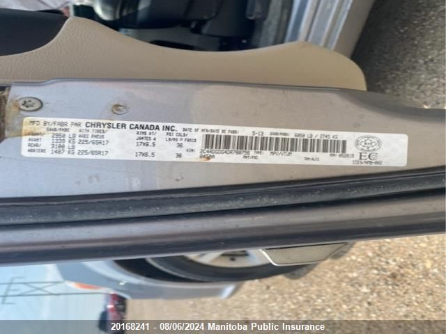 2013 Dodge Grand Caravan Crew VIN: 2C4RDGDG4DR788756 Lot: 20168241