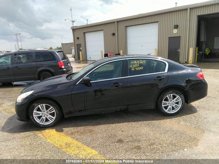 2011 Infiniti G37X VIN: JN1CV6AR3BM408117 Lot: 20168265