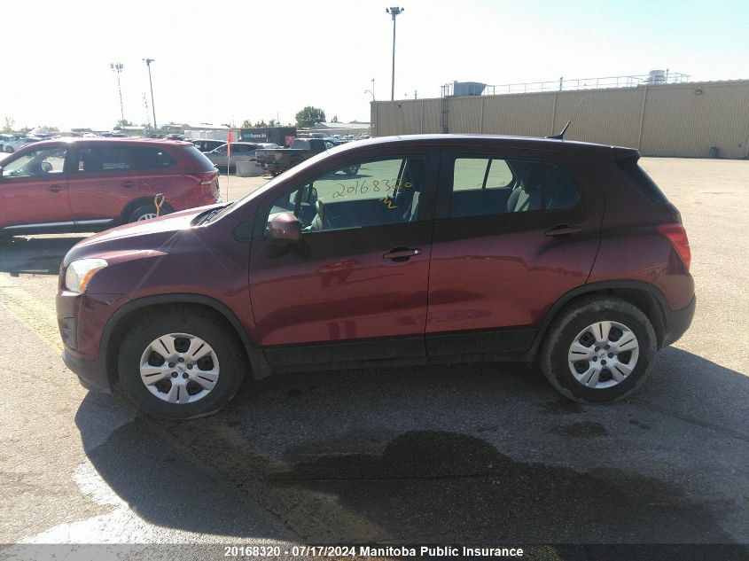 2014 Chevrolet Trax Ls VIN: 3GNCJKEB2EL171785 Lot: 20168320